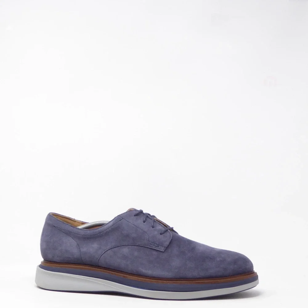 Johnston & Murphy Momentum Mens Amherst Oxfords Dress Shoes Blue Suede 13M